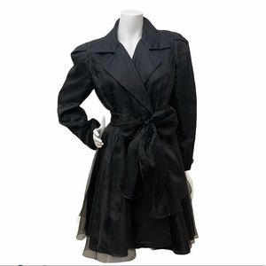 Vintage Black Tulle Wrap Dress Joseph Lara De Laru